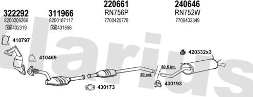 Klarius 721043E - Impianto gas scarico autozon.pro