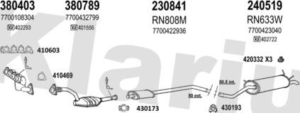 Klarius 721055E - Impianto gas scarico autozon.pro