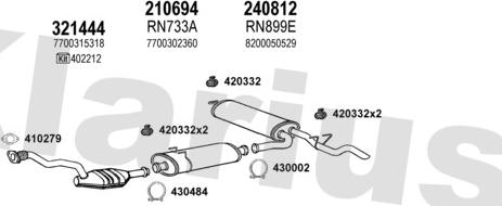 Klarius 721019E - Impianto gas scarico autozon.pro