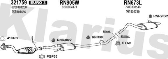 Klarius 721311U - Impianto gas scarico autozon.pro