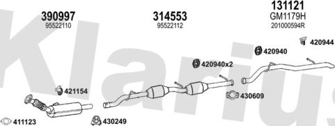 Klarius 721383E - Impianto gas scarico autozon.pro