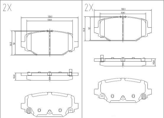 Klaxcar France 24646z - Kit pastiglie freno, Freno a disco autozon.pro