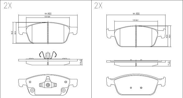 Klaxcar France 24650z - Kit pastiglie freno, Freno a disco autozon.pro