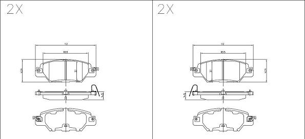 Klaxcar France 24664z - Kit pastiglie freno, Freno a disco autozon.pro