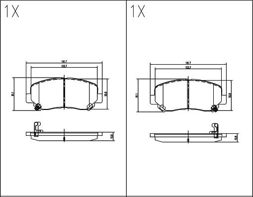 Klaxcar France 24662z - Kit pastiglie freno, Freno a disco autozon.pro