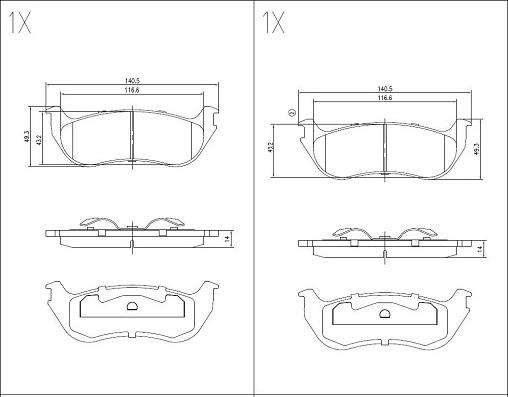 Klaxcar France 24616z - Kit pastiglie freno, Freno a disco autozon.pro