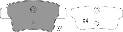 Klaxcar France 24036z - Kit pastiglie freno, Freno a disco autozon.pro