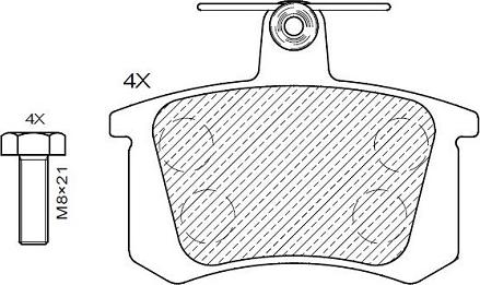 Klaxcar France 24843z - Kit pastiglie freno, Freno a disco autozon.pro