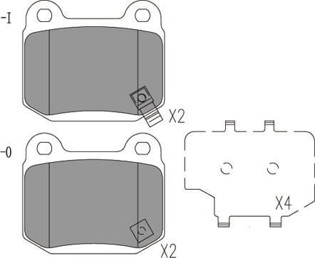 Klaxcar France 24878z - Kit pastiglie freno, Freno a disco autozon.pro