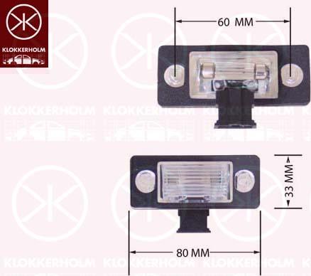 Klokkerholm 75140850 - Luce targa autozon.pro