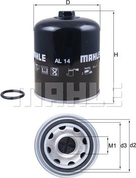 KNECHT AL 14D - Cartuccia essiccatore aria, Imp. aria compressa autozon.pro