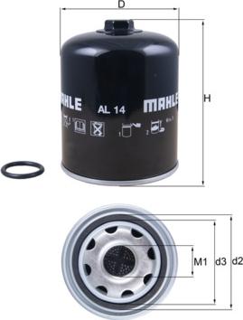 KNECHT AL 14 - Cartuccia essiccatore aria, Imp. aria compressa autozon.pro