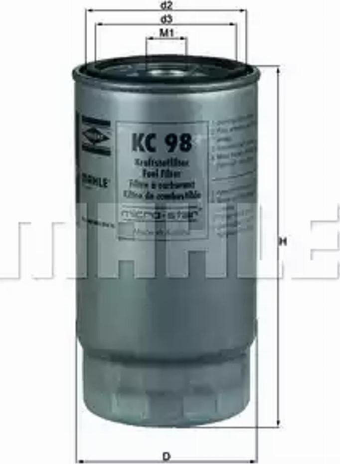 KNECHT KC 98 - Filtro carburante autozon.pro