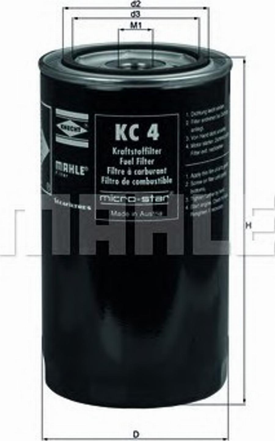 KNECHT KC 4 - Filtro carburante autozon.pro