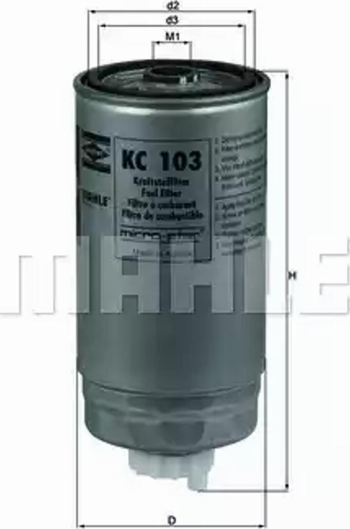 KNECHT KC 103 - Filtro carburante autozon.pro