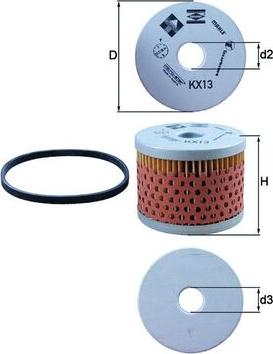 KNECHT KX 13D - Filtro carburante autozon.pro