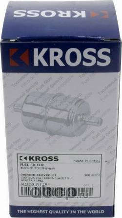 Kross KG03-01151 - Filtro carburante autozon.pro