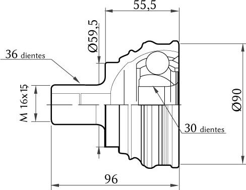 KSH EUROPE 1860.0068002 - Kit giunti, Semiasse autozon.pro