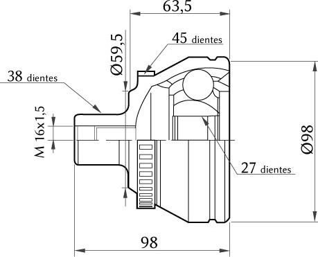 KSH EUROPE 1860.0068007 - Kit giunti, Semiasse autozon.pro