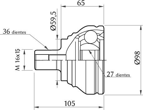 KSH EUROPE 1860.0068013 - Kit giunti, Semiasse autozon.pro