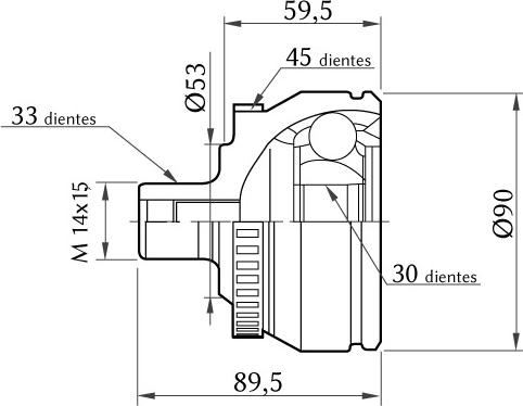 KSH EUROPE 1860.0068017 - Kit giunti, Semiasse autozon.pro