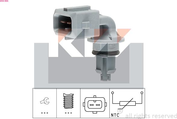 KW 494 005 - Sensore, Temperatura aria aspirata autozon.pro