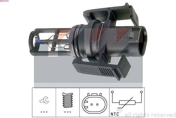 KW 494 014 - Sensore, Temperatura aria aspirata autozon.pro