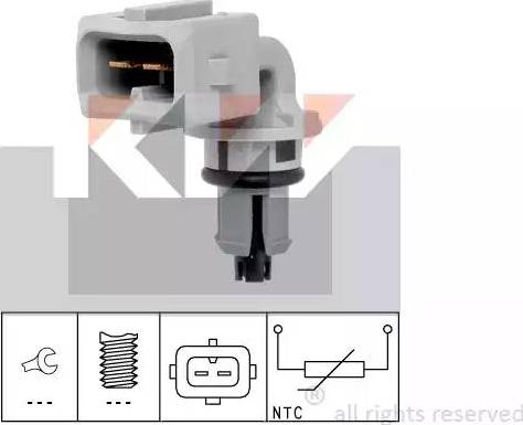 KW 494 035 - Sensore, Temperatura aria aspirata autozon.pro