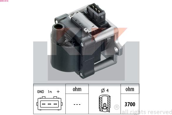 KW 490 414 - Bobina d'accensione autozon.pro