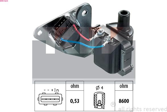 KW 490 423 - Bobina d'accensione autozon.pro