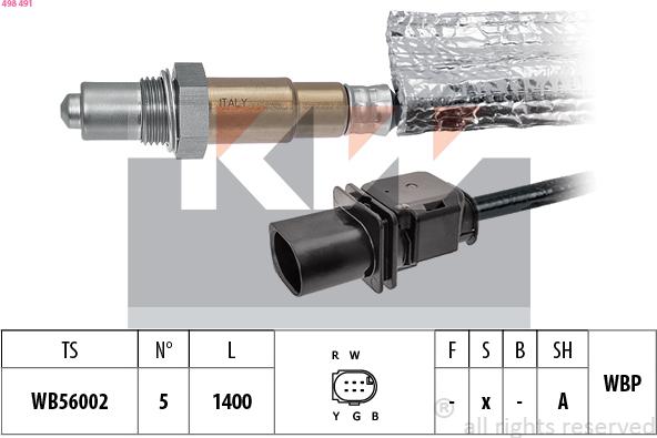 KW 498 491 - Sonda lambda autozon.pro