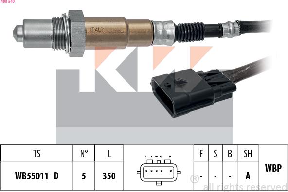 KW 498 540 - Sonda lambda autozon.pro