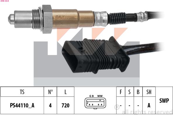 KW 498 554 - Sonda lambda autozon.pro