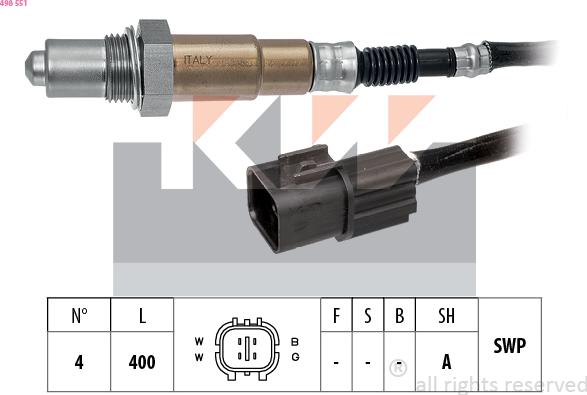 KW 498 551 - Sonda lambda autozon.pro