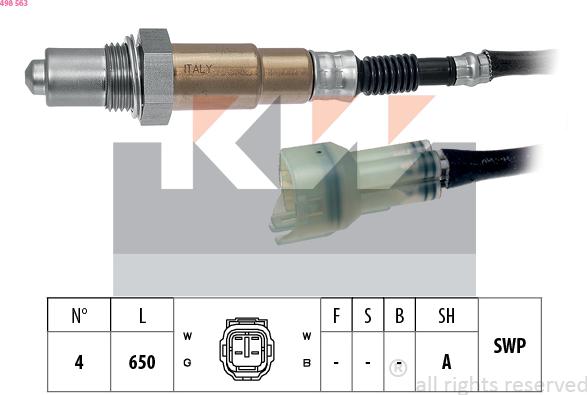 KW 498 563 - Sonda lambda autozon.pro