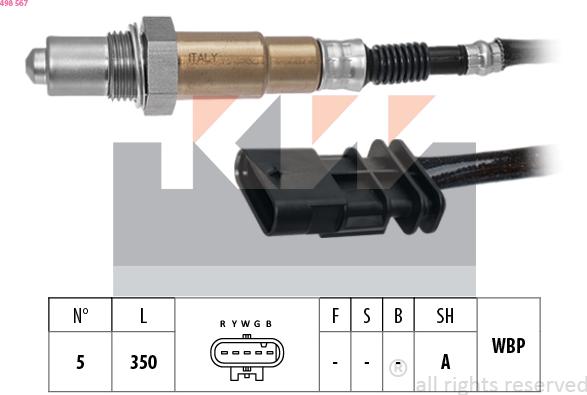 KW 498 567 - Sonda lambda autozon.pro