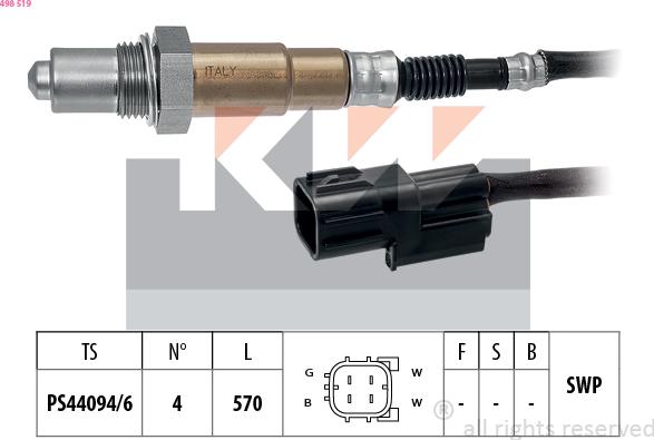 KW 498 519 - Sonda lambda autozon.pro