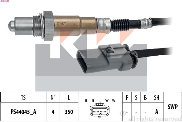 KW 498 584 - Sonda lambda autozon.pro