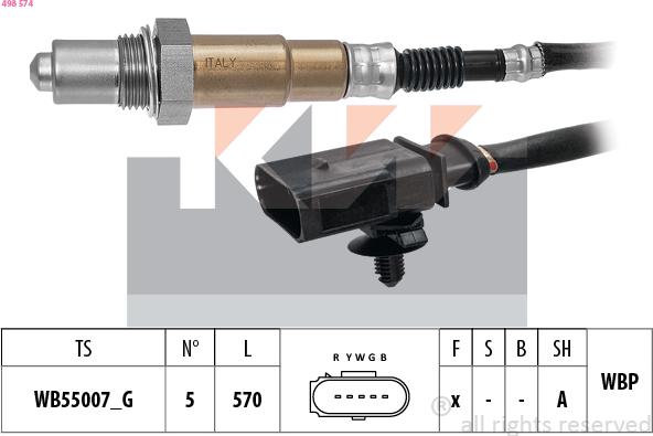 KW 498 574 - Sonda lambda autozon.pro