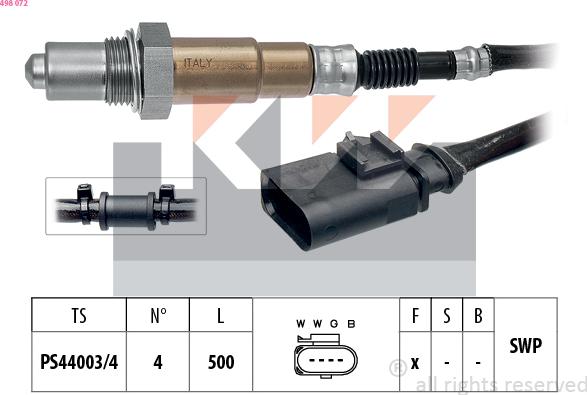 KW 498 072 - Sonda lambda autozon.pro