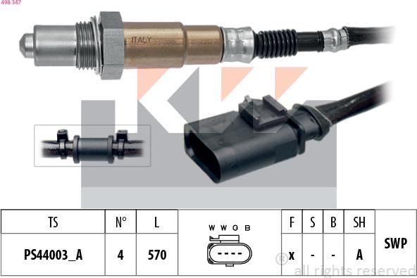 KW 498 347 - Sonda lambda autozon.pro