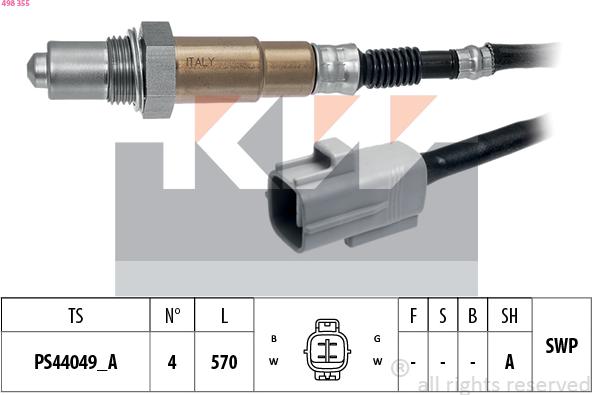 KW 498 355 - Sonda lambda autozon.pro