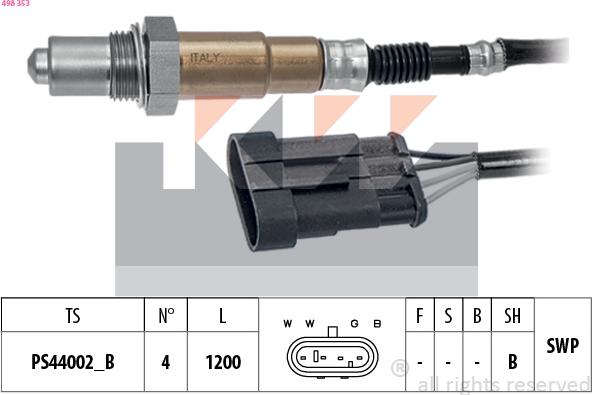 KW 498 353 - Sonda lambda autozon.pro