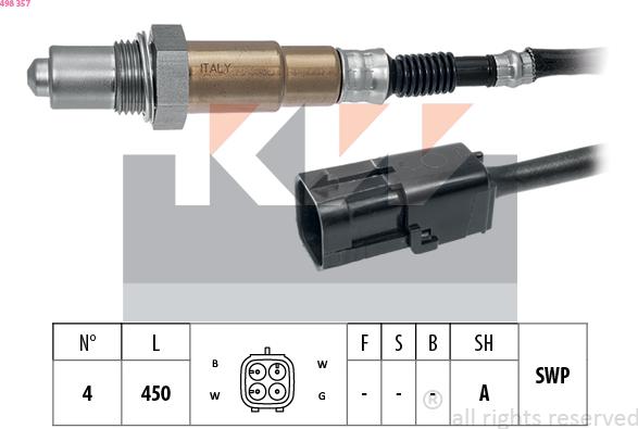 KW 498 357 - Sonda lambda autozon.pro