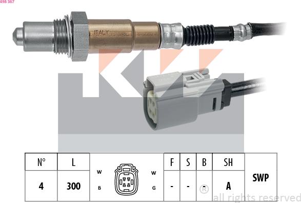 KW 498 367 - Sonda lambda autozon.pro