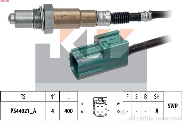 KW 498 304 - Sonda lambda autozon.pro