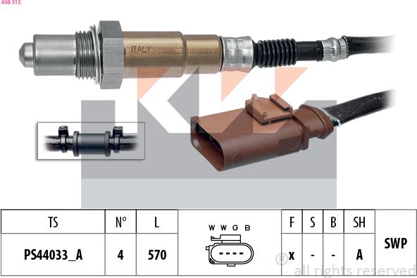 KW 498 315 - Sonda lambda autozon.pro