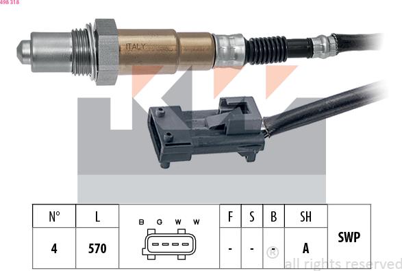 KW 498 318 - Sonda lambda autozon.pro