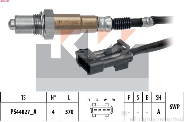 KW 498 334 - Sonda lambda autozon.pro