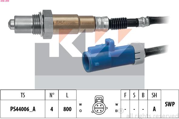 KW 498 299 - Sonda lambda autozon.pro